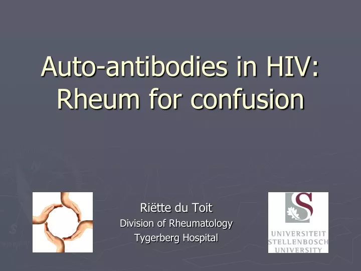 auto antibodies in hiv rheum for confusion