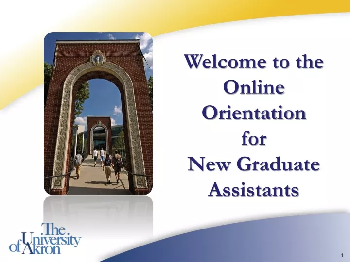 welcome to the online orientation