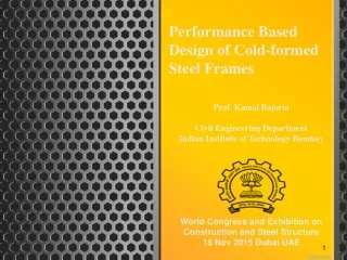 Performance Based Design of Cold-formed Steel Frames