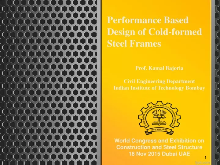 performance based design of cold formed steel frames