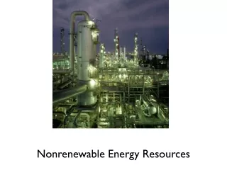 Nonrenewable Energy Resources