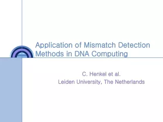 Application of Mismatch Detection Methods in DNA Computing