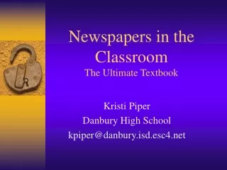 Newspapers in the Classroom The Ultimate Textbook