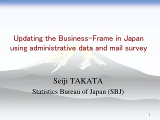 Updating the Business-Frame in Japan using administrative data and mail survey