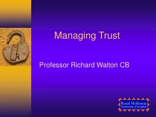 Managing Trust