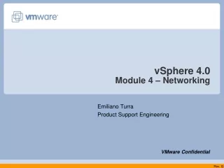 vSphere 4.0 Module 4 – Networking