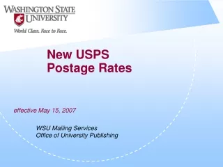 New USPS 		Postage Rates