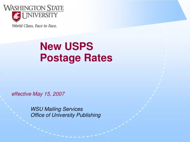 new usps postage rates