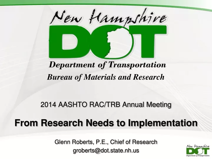 bureau of materials and research 2014 aashto