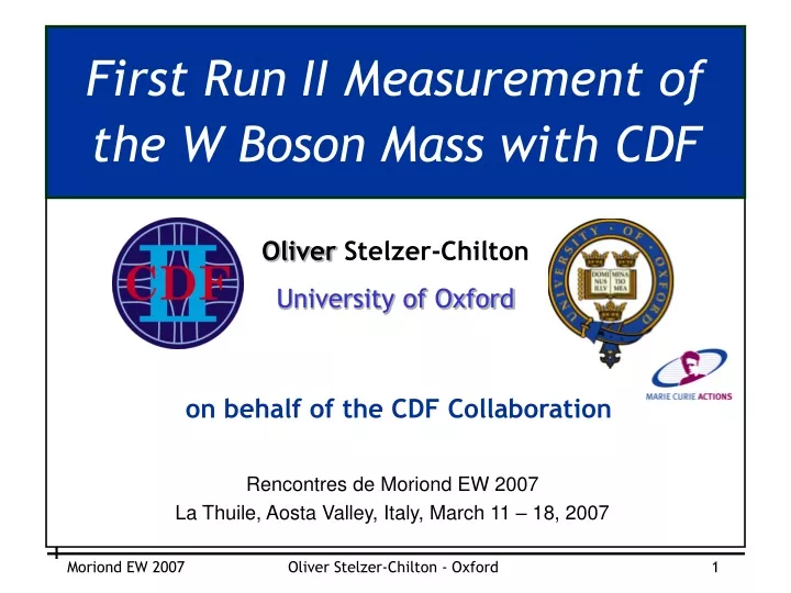 first run ii measurement of the w boson mass with cdf