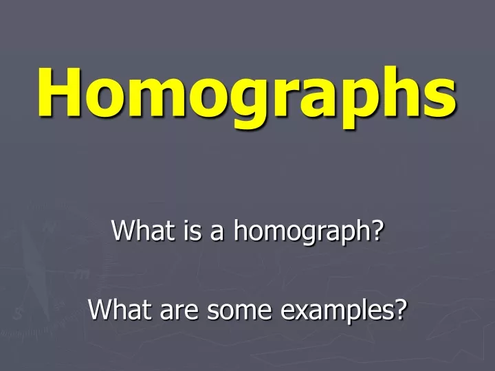 homographs
