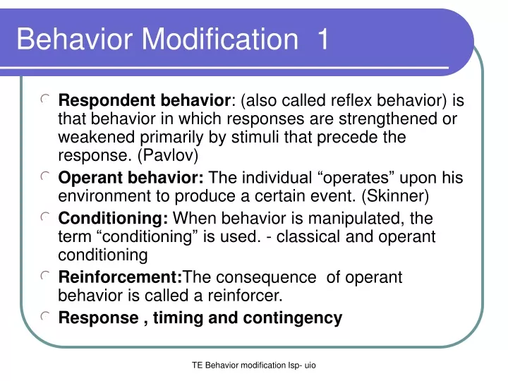 behavior modification 1
