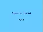 Specific Toxins - slide 1