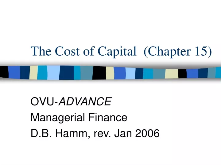the cost of capital chapter 15