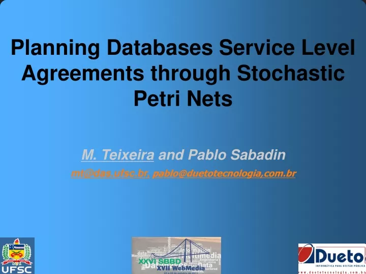 planning databases service level agreements