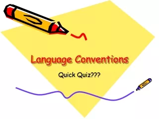 Language Conventions