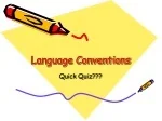 Language Conventions - slide 1