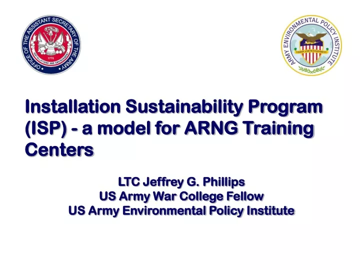 installation sustainability program isp a model