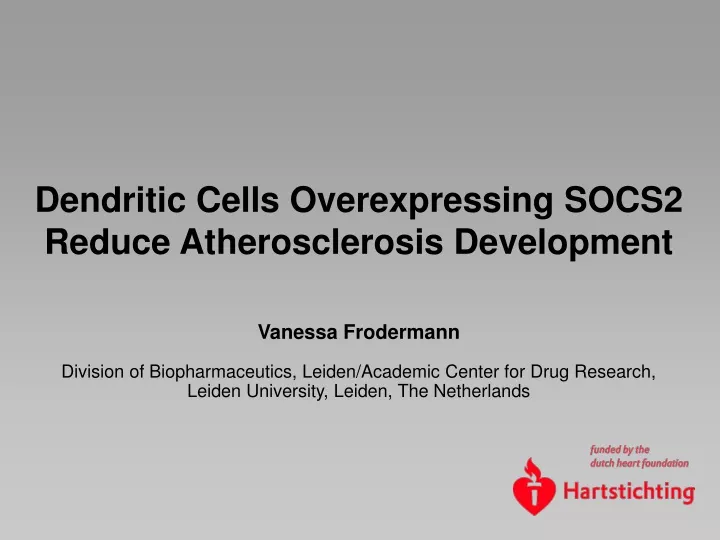dendritic cells overexpressing socs2 reduce