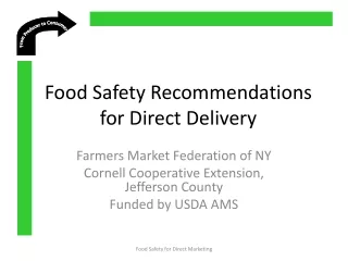 Food Safety Recommendations for Direct Delivery