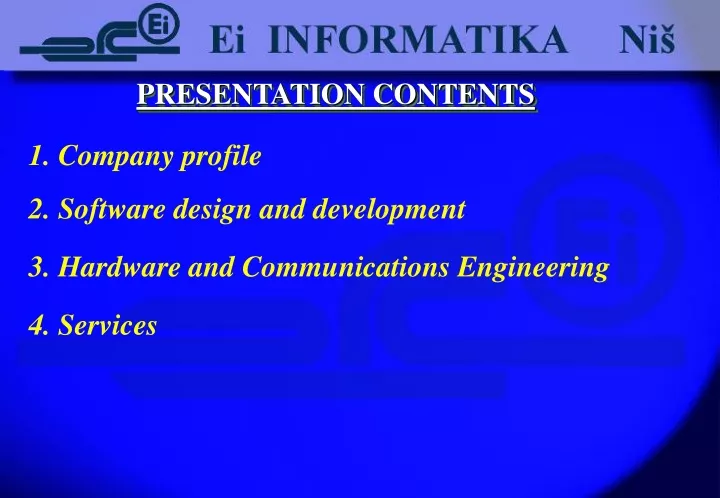 presentation contents