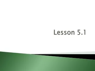 Lesson 5.1