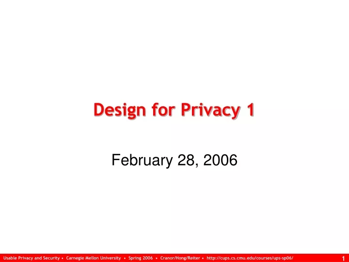 design for privacy 1