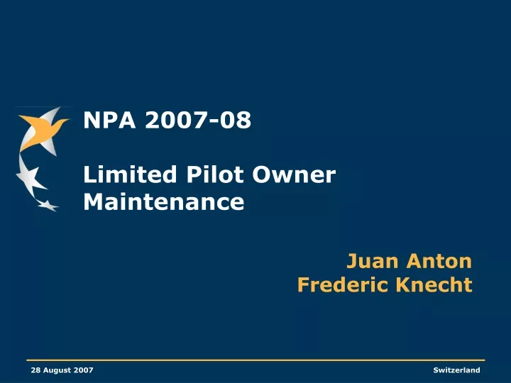 npa 2007 08 limited pilot owner maintenance