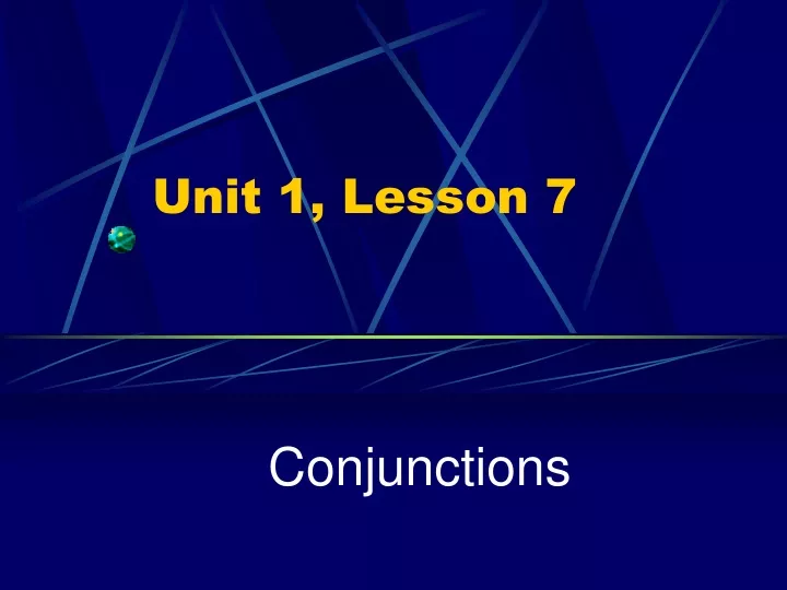 unit 1 lesson 7