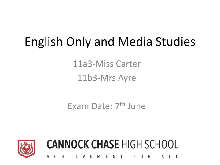 english only and media studies