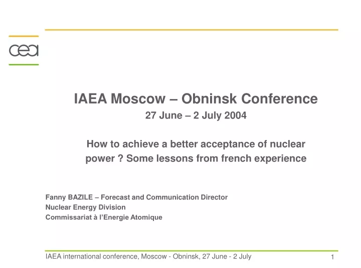iaea moscow obninsk conference 27 june 2 july