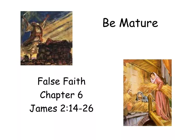 false faith chapter 6 james 2 14 26