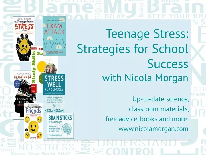 teenage stress strategies for school success with nicola morgan