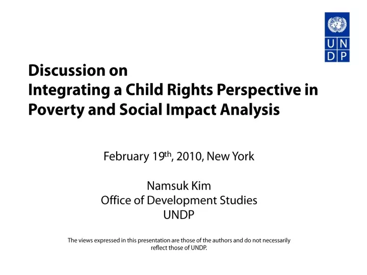 discussion on integrating a child rights