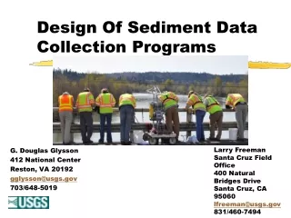 Design Of Sediment Data Collection Programs