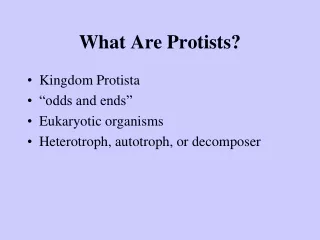 What Are Protists?