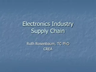 Electronics Industry Supply Chain