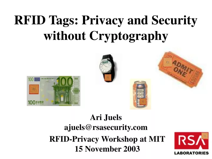 rfid tags privacy and security without cryptography