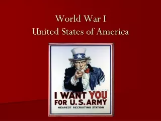 World War I  United States of America