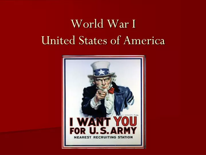 world war i united states of america