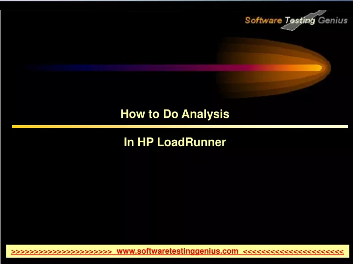 how to do analysis in hp loadrunner