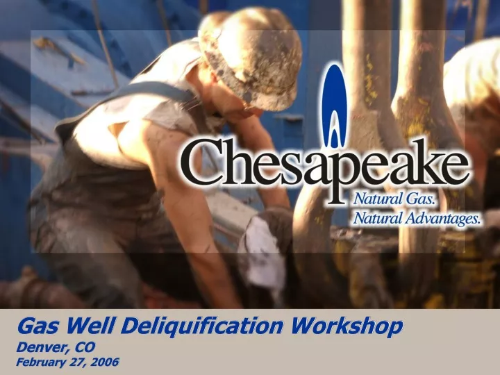 gas well deliquification workshop denver