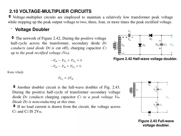 2 10 voltage multiplier circuits