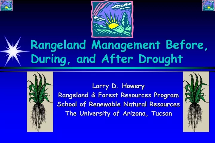 rangeland management before during and after drought