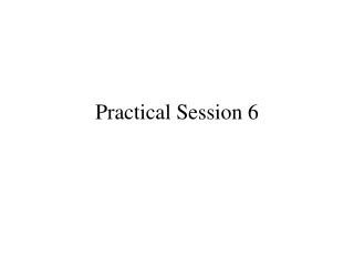 Practical Session 6