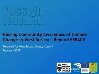 Raising Community Awareness of Climate Change in West Sussex - Beyond ESPACE