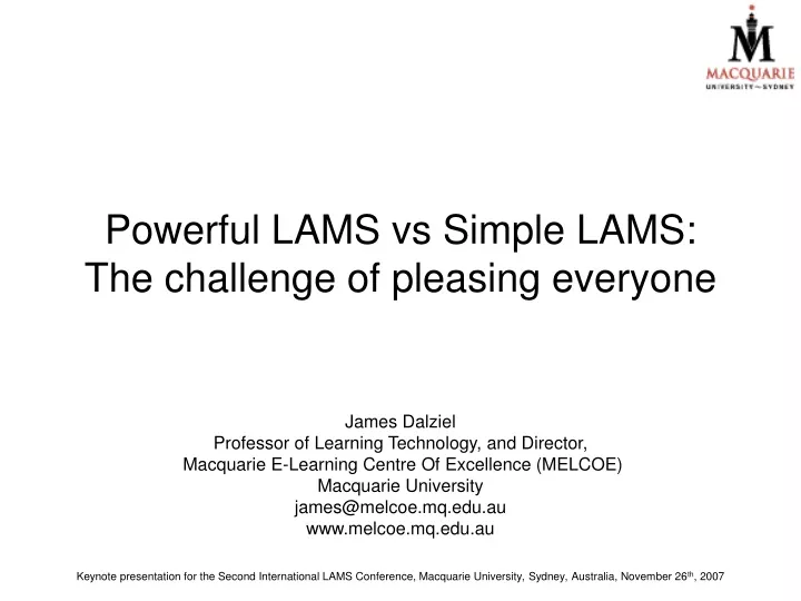 powerful lams vs simple lams the challenge
