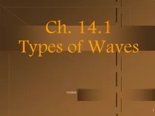 Ch. 14.1  Types of Waves