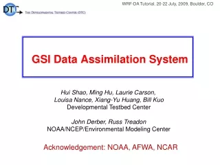 GSI Data Assimilation System