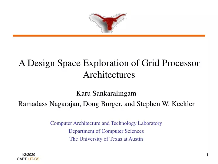 a design space exploration of grid processor architectures